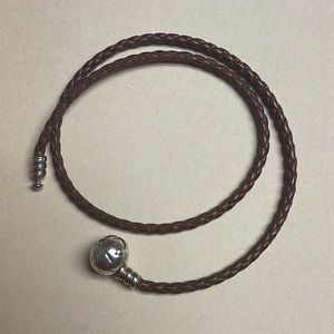 Pandora Leather Bracelet (Brown) Used
